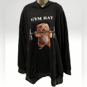 Men’s Gym Rat Hoodie sz L nwot